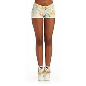NEW Nicki Minaj Super stretchy Spring SUMMER  blossom  tropical shorts 5 / 6